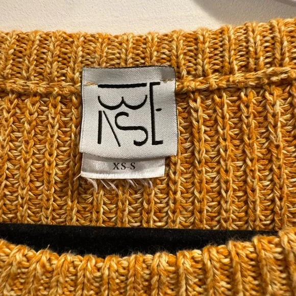 Baserange pearl knit Danube crew neck pullover ovca brown yellow - Picture 5 of 7